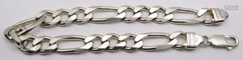 9 INCH MEN'S STERLING LINKED BRACELET