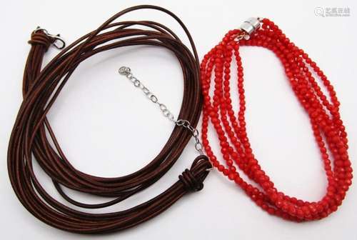 2-FASHION NECKLACES WITH 925 CLASPS