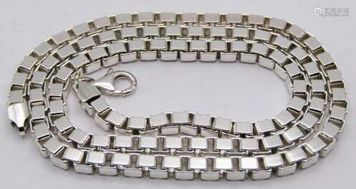 ITALY STERLING BOX CHAIN STYLE NECKLACE/CHAIN