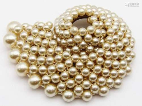 VINTAGE 925 PEARL COLLAR CLIP