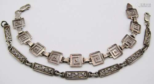 2-7 INCH STERLING PANEL BRACELETS WITH DIFF