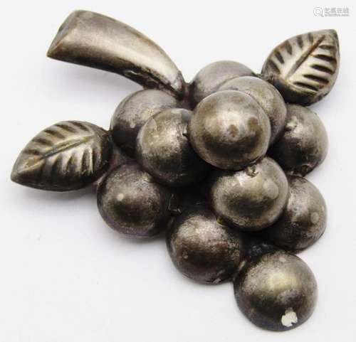 MEXICO SILVER GRAPE CLUSTER BROOCH