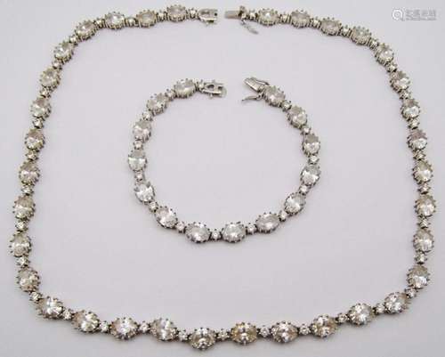 SET! STAUER STERLING NECKLACE LOADED WITH