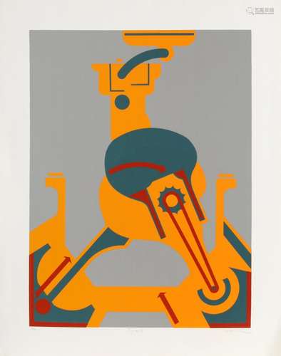 LEE ADLER, ENGINE II, SCREENPRINT