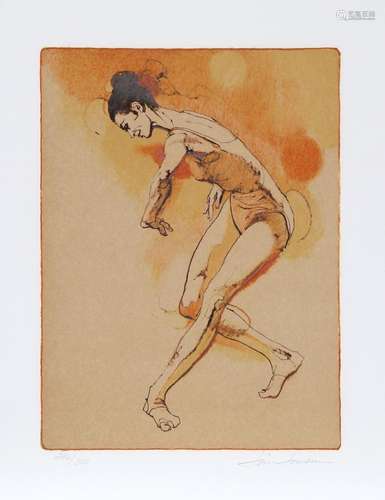 JIM JONSON, FEMALE DANCER, LITHOGRAPH