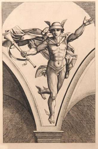 MARCANTONIO RAIMONDI, MERCURY, HELIOGRAVURE