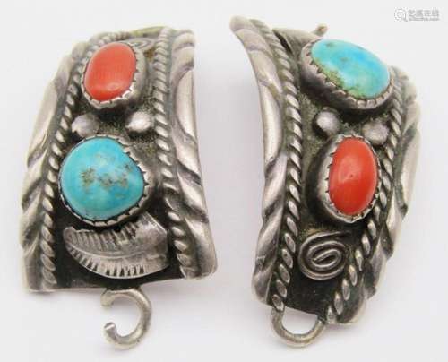 MB MARKED PAIR OF SOUTHWESTERN STERLING