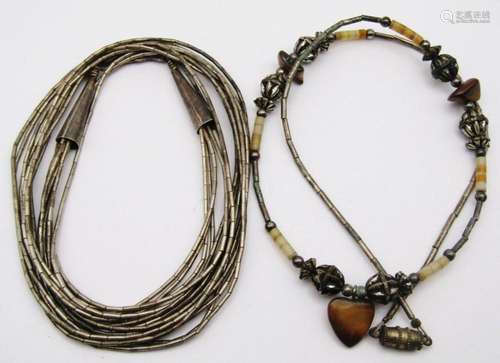 2-LIQUID STERLING SOUTHWESTERN NECKLACES