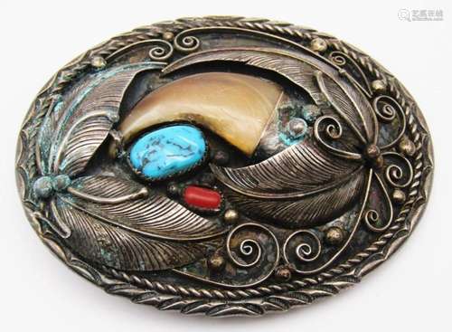 SOUTHWESTERN STERLING MEN'S BELT BUCKLE