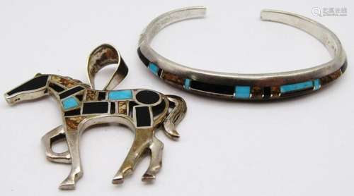 SET! SOUTHWESTERN STERLING CUFF WITH