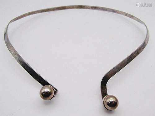 VINTAGE STERLING CHOKER COLLAR NECKLACE