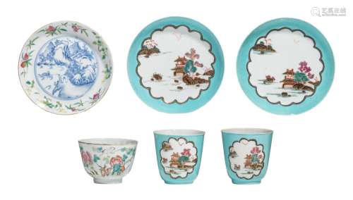 Two rare sets of Meissen-inspired Chinese export porcelain c...