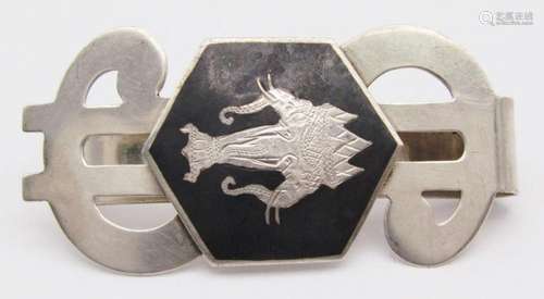 SIAM STERLING DOUBLE ELEPHANT MONEY CLIP