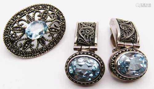 SET! LORI BONN MARCASITE BROOCH WITH BABY