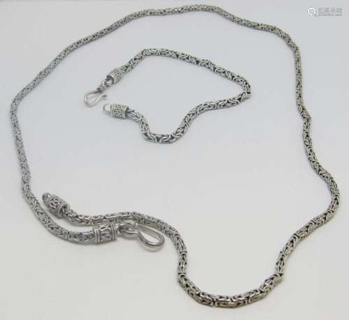 SET! INDIA STERLING BYZANTINE STYLE NECKLACE/