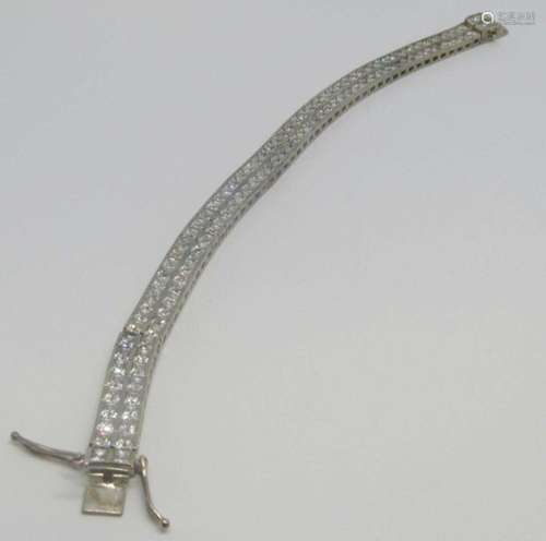 7.5 INCH DOUBLE STRANDED TENNIS BRACELET WITH