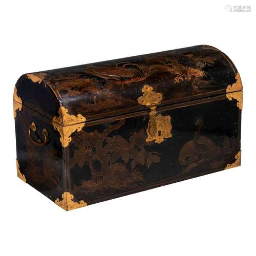 A Japanese Namban lacquer chest for the Portuguese market, l...