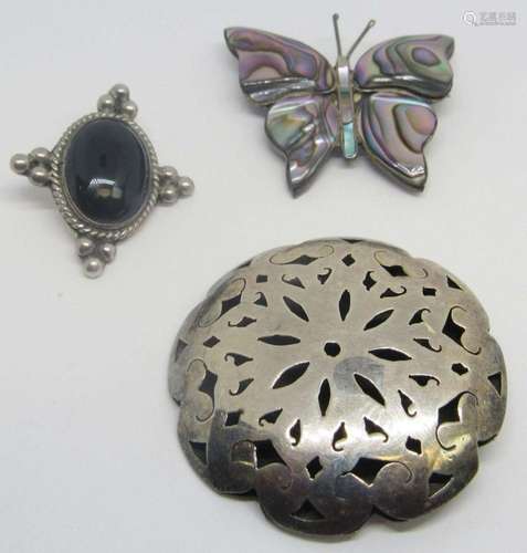 MEXICO STERLING JEWELRY LOT: (1)BUTTERFLY