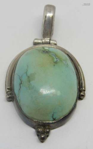 SOUTHWESTERN STERLING PENDANT WITH LARGE