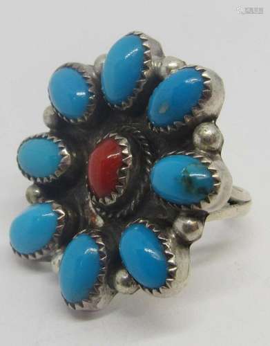 SOUTHWESTERN STERLING SPLIT SHANK RING WITH