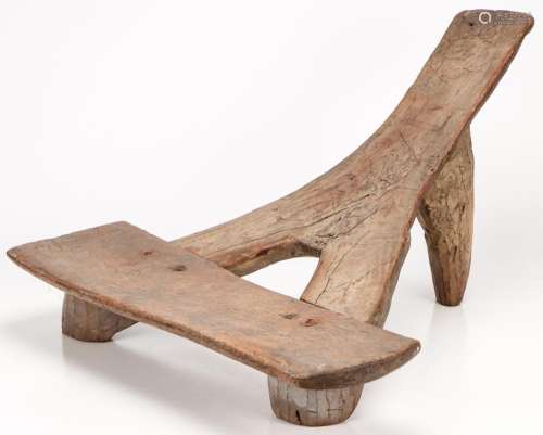 African Tiv Three-Legged "Recliner" Chair, Nigeria