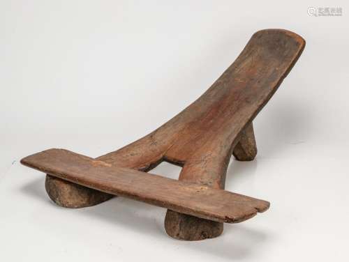 African Tiv Three-Legged "Recliner" Chair, Nigeria