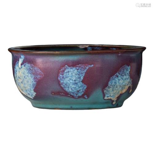 A Chinese Jun ware bowl, H 8,5 - ø 20,4 cm