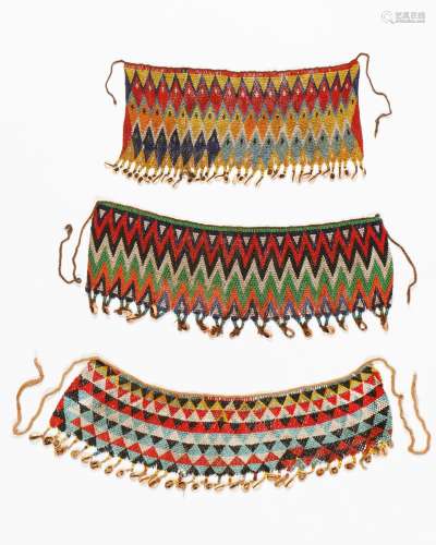 3 African Kirdi Beaded Cache-Sex Aprons, Cameroon, Early-Mid...