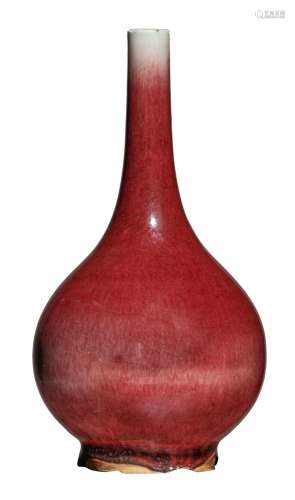 A Chinese sang-de-boeuf glazed bottle vase, late 18thC/19thC...