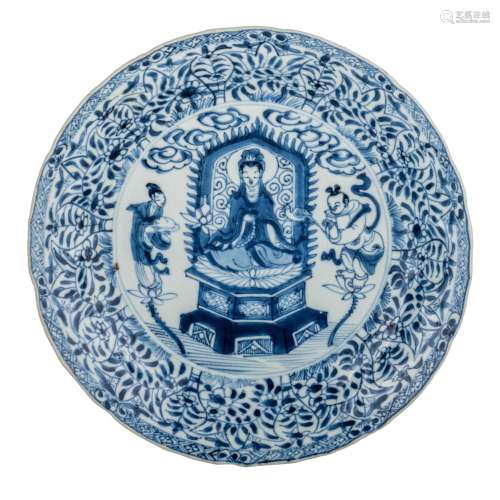 A Chinese Blue And White 'Buddhist' Dish, Kangxi Period, ø 2...