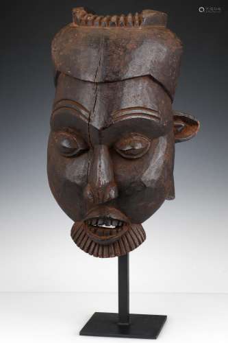 African Bamileke Helmet Mask, Cameroon Grasslands