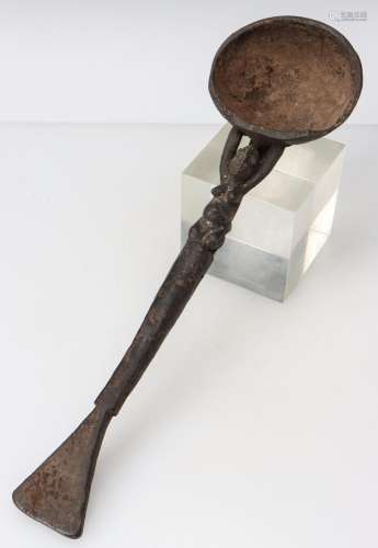 African Yoruba Figural Wooden Ladle, Nigeria