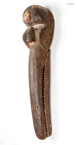 African Crocodile Mask with Articulated Jaw