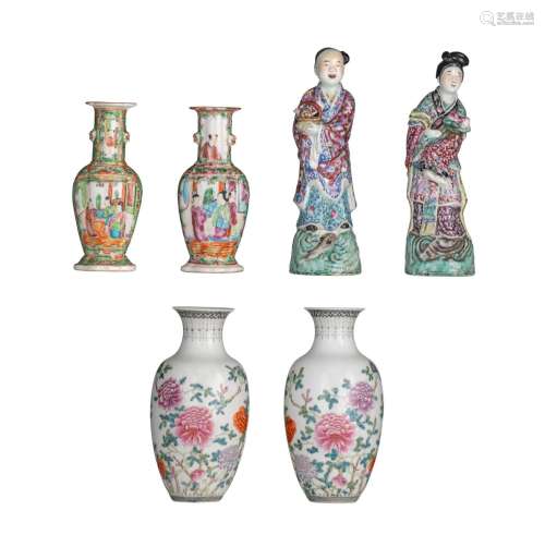 A collection of Chinese famille rose ware, 19th and 20thC, t...
