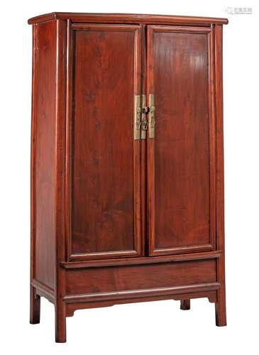 A Chinese Ming style hardwood round-corner cabinet, yuanjiao...