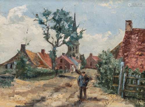 Valerius De Saedeleer (1867-1942), 'Dorpstraat Klemskerke', ...