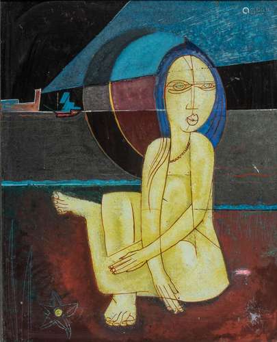 Floris Jespers (1889-1965), 'Femme assise (Coquillage)', égl...