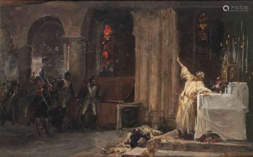 Jules Girardet (1856-1949), scene from the French Revolution...