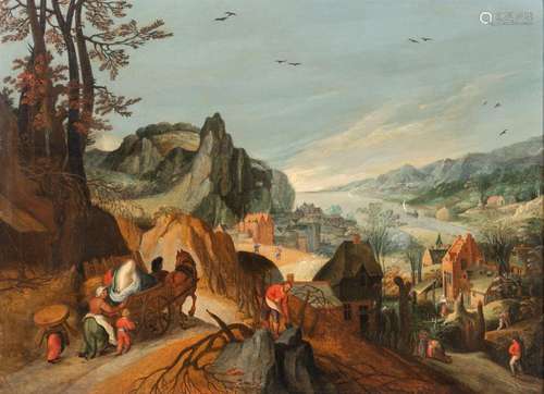 Attributed to Gillis Mostaert (ca. 1534-1598), landscape wit...