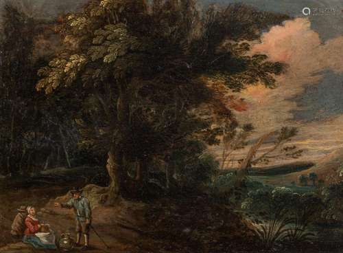 David Teniers II (1610-1690, attributed), Forest view with p...