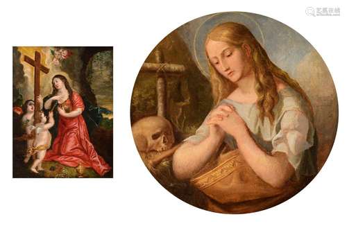 Two works of Mary Magdalene, 17/18th - 19thC, 17 x 22 - 39 x...