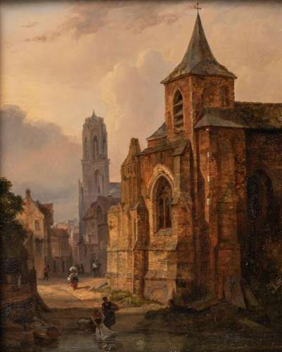 François Antoine Bossuet (1798-1889), view of Utrecht, 1837,...