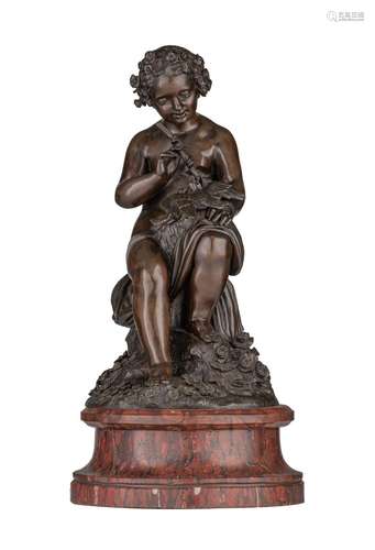 Cyprien Venot François, a patinated bronze sculpture of a pu...