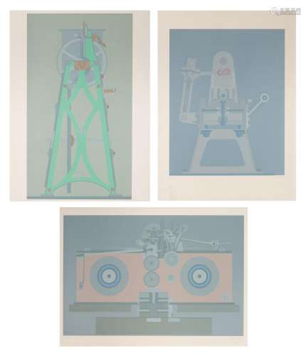Roger Nellens (1937-2021), three untitled silkscreens, 1972