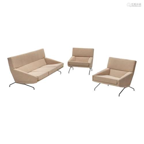 A three-part design lounge set by George van Rijck for Beauf...