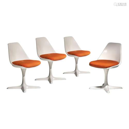 A set of four dining chairs, by Maurice Burke for Arkana, '6...