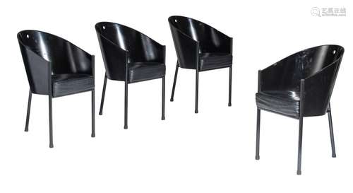 A vintage set of 4 Costes chairs by Philippe Starck for Alep...