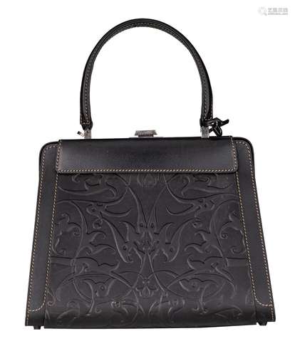 A Delvaux 'Jumping Illusion' handbag in black leather, with ...