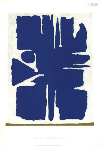 Willi Baumeister - Aru Dunkel-Blau - 1996 Serigraph 39.25&qu...