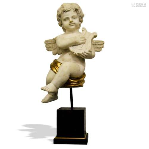 Sculpture, Angel - Marble - Late 20th century